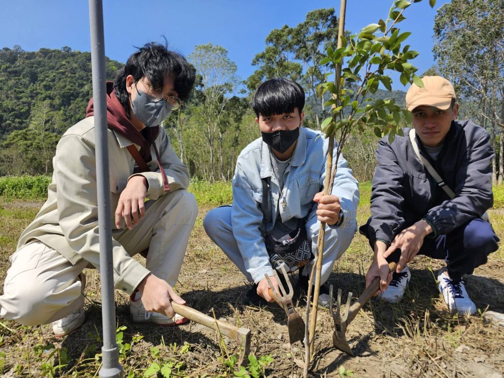 宜大原專班學生親自栽種原鄉特有的小果油茶
